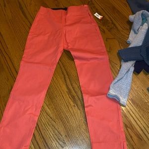 old navy orange slacks